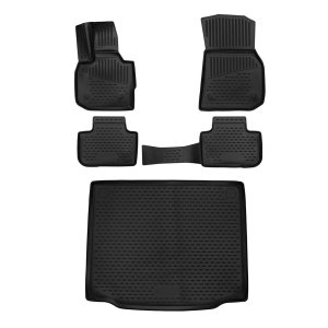 BMW X3 3D Floor-Trunk Mats - Omac - Black - '18-'24